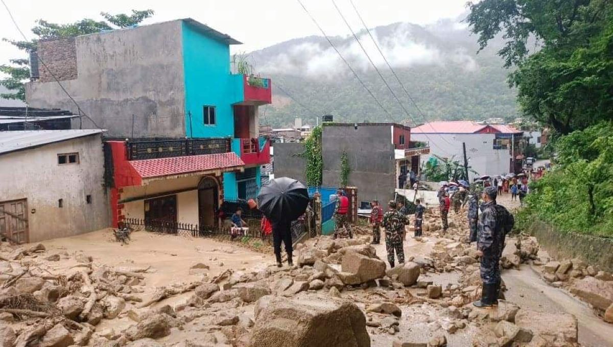 २३ वर्षपछि बुटवलमा पहिरो, ज्योतिनगरको सिङ्गो बस्ती नै प्रभावित